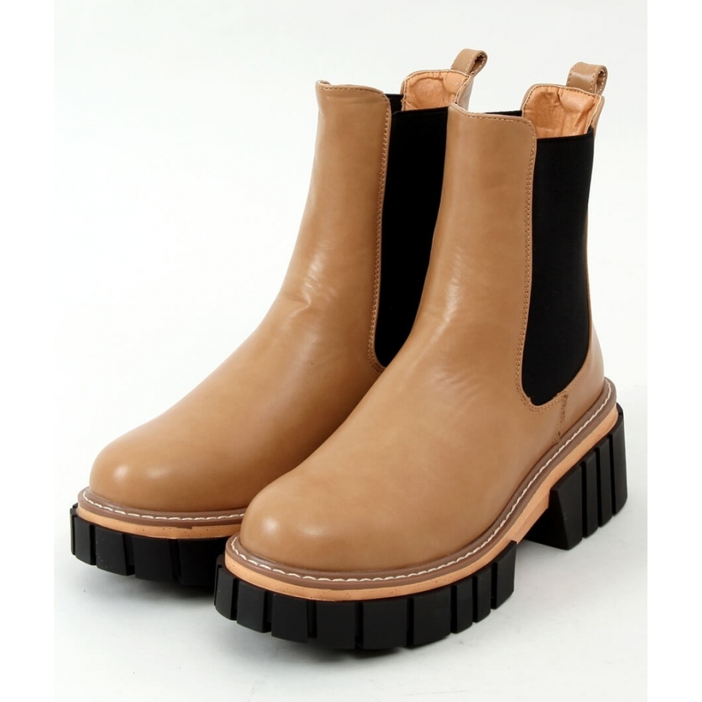 Bella LT.KHAKI women's Chelsea boots - Inello brown