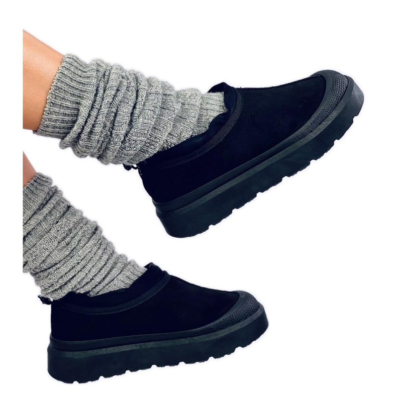 Women's short snow boots Black