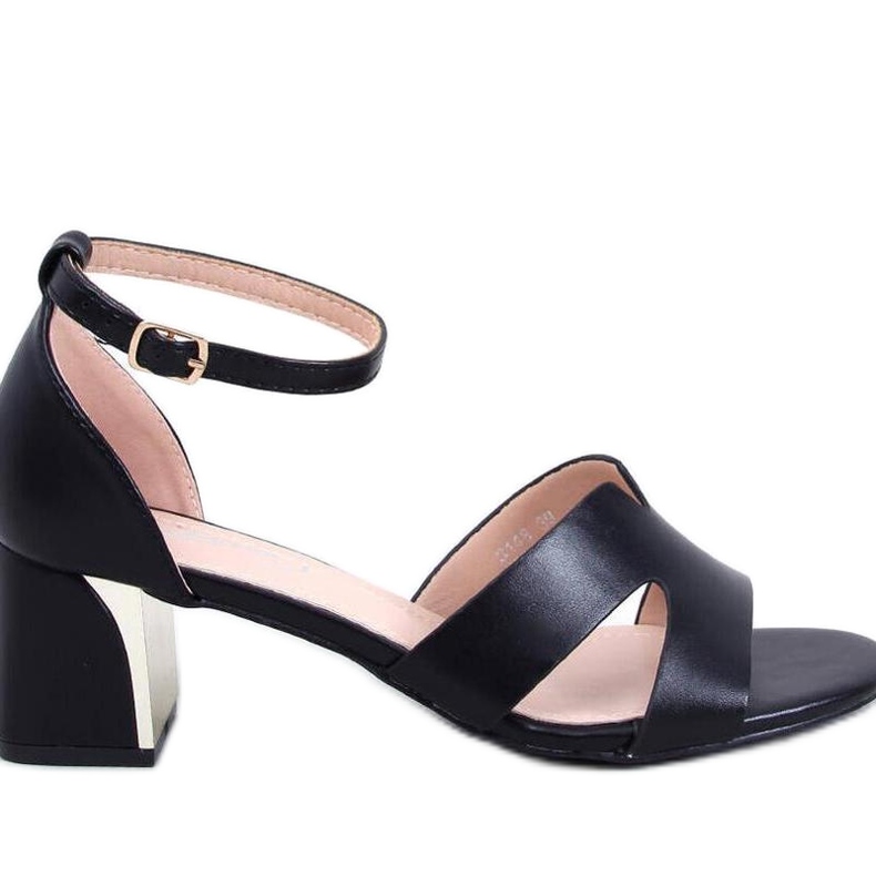 Women's full-grain high-heeled sandals black