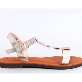 Pourta Gold women's sandals - Inello yellow