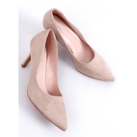 Classic women's high heels Eurielle Khaki - Inello beige