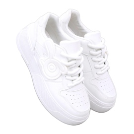 Women's white platform sneakers