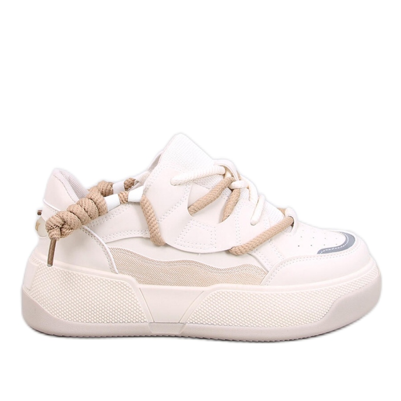 Beige women's sneakers