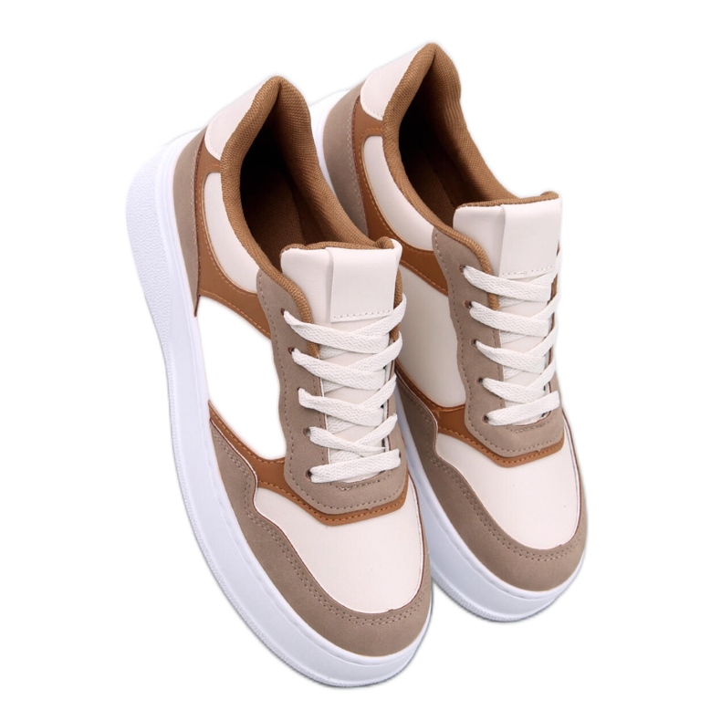 Khaki women's sneakers brown