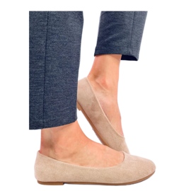 Classic suede ballerinas Khaki beige