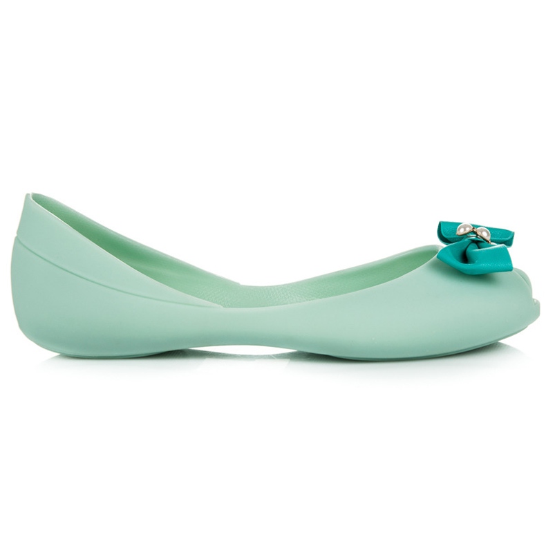 Vices Open Toe Rubber Ballerinas green