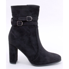 Dianes Black suede high-heeled ankle boots - Inello