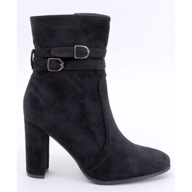 Dianes Black suede high-heeled ankle boots - Inello