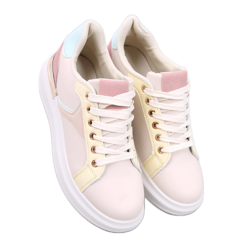 Colorful women's sneakers pink