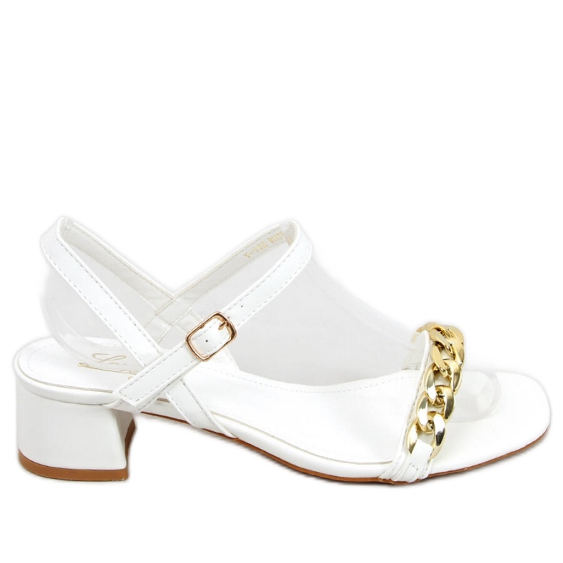 Daphne White low-heeled sandals - Inello