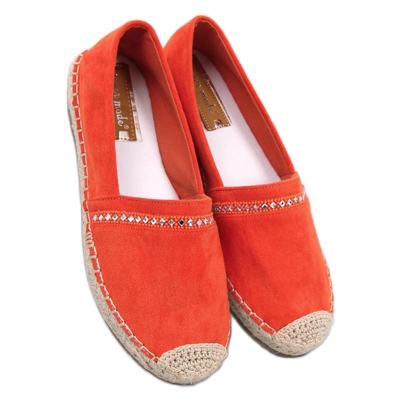 Orange women's espadrilles