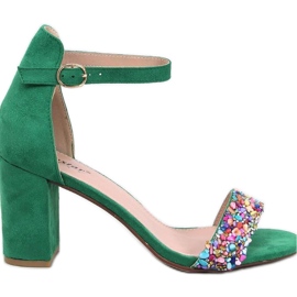 Valentine Green high-heeled sandals with stones - Inello
