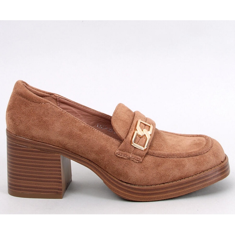 Corinai Brown high-heeled loafers - Inello