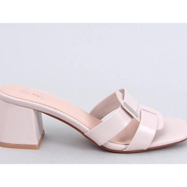 Sandal Elegant high-heeled flip-flops Lafar Beige - Inello Sandal Elegant high-heeled flip-flops Lafar Beige - Inello