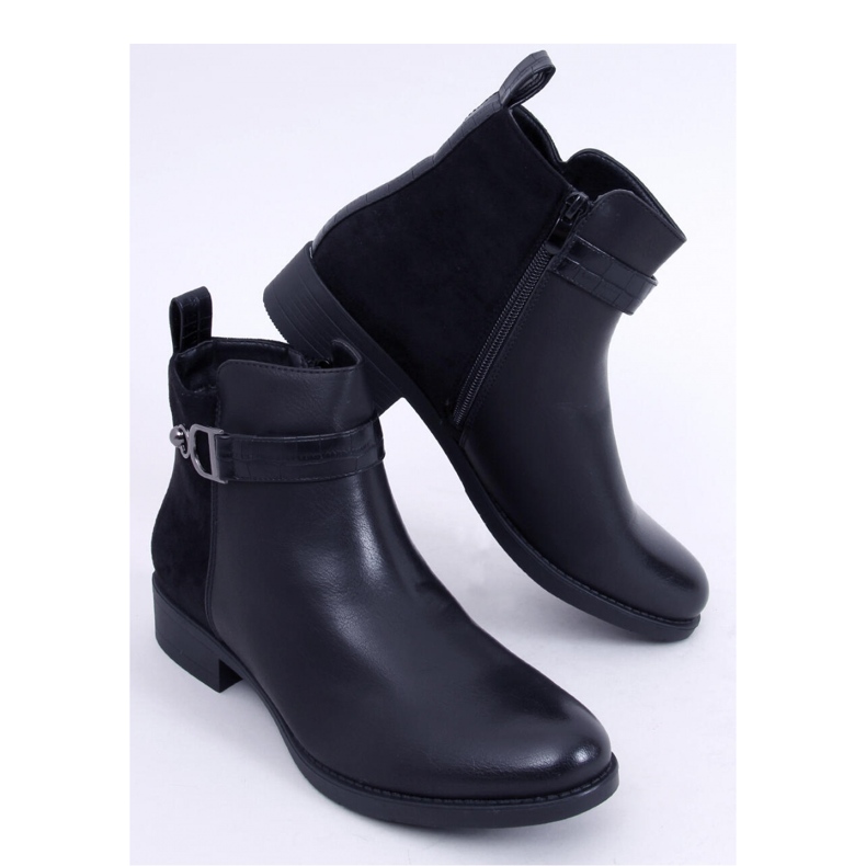 Women's grain-suede Chelsea boots Amil Black - Inello