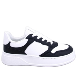 Women's high-soled sneakers Black white