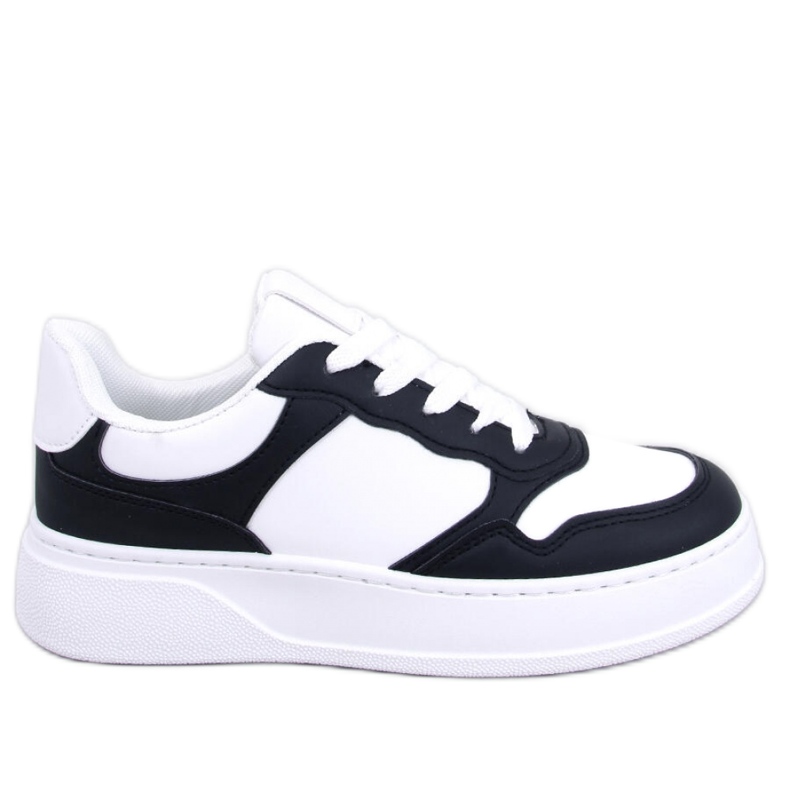 Women's high-soled sneakers Black white