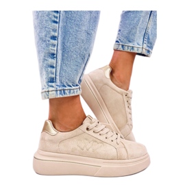 Pastel women's sneakers Akins Khaki - Inello beige