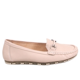 Classic moccasins with leather insert Debell Beige - Inello