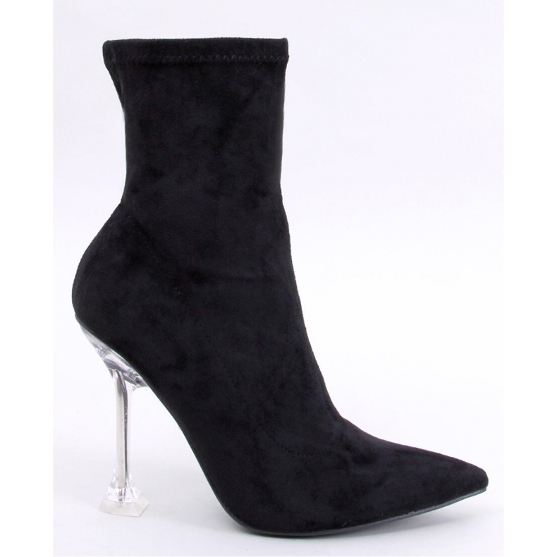 Merrisa Black transparent high heel ankle boots - Inello