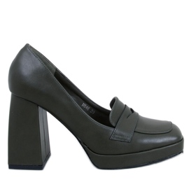 Entee Green high-heeled loafers - Inello