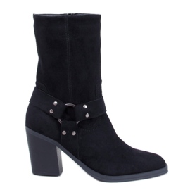 Hardin Black suede cowboy boots - Inello