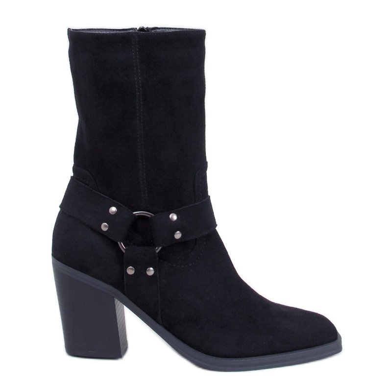 Hardin Black suede cowboy boots - Inello