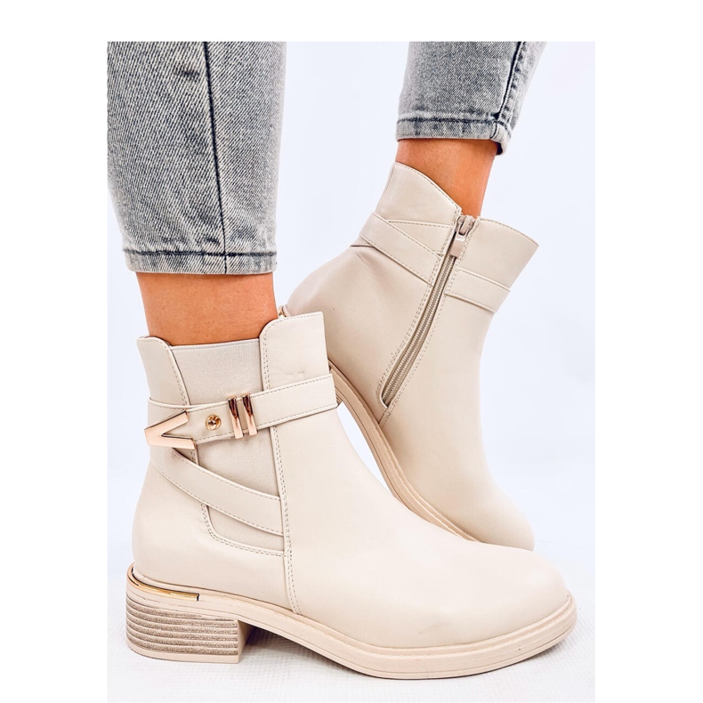 Gavins Beige Pu Chelsea boots - Inello