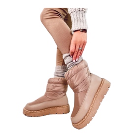 Javier Khaki - Inello nylon snow boots brown