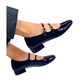 High-heeled ballet flats with straps Corigan Black - Inello High-heeled ballet flats with straps Corigan Black - Inello