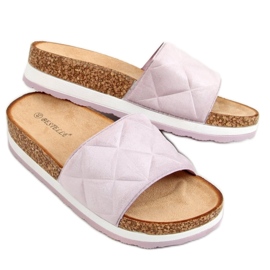 Sandal Cork Flip-Flops Purple LS017 Purple - Inello