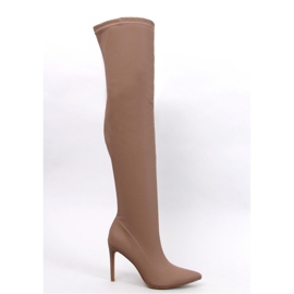 Dearica Khaki stiletto boots - Inello brown