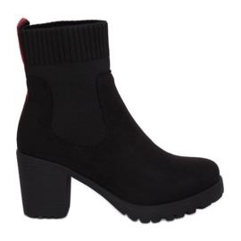 Black High Heel Boots M370 Black - Inello