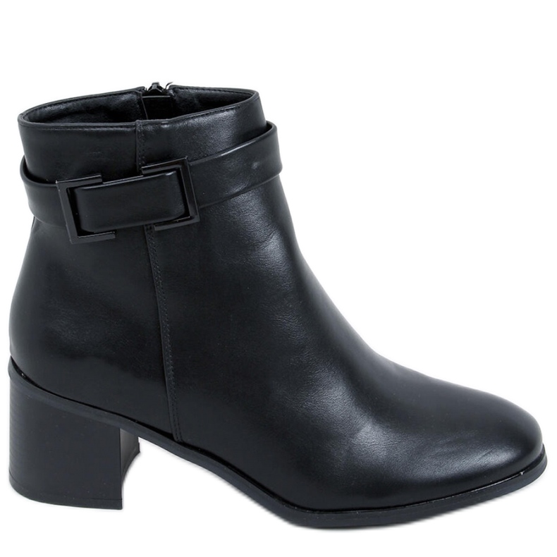Dolores Black high-heeled ankle boots - Inello