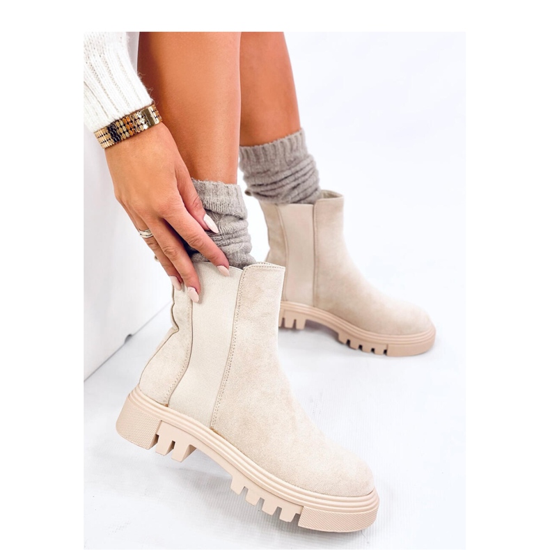 Swanson Beige high-top Chelsea boots - Inello