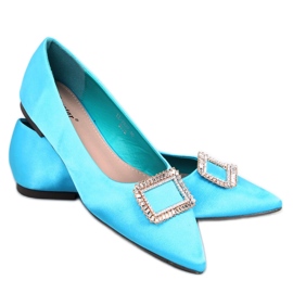 Elegant ballet flats with Lorella Blue stones - Inello