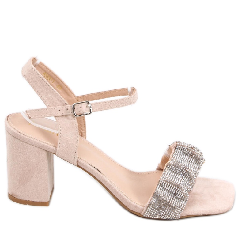 Dash Nude wide heel sandals - Inello beige