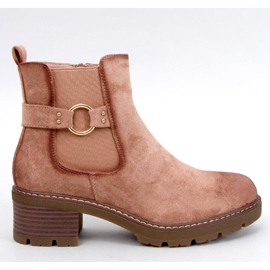 Airon Khaki low-heeled Chelsea boots - Inello brown