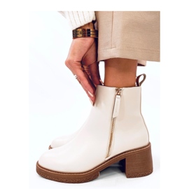 Guire Beige high-heeled ankle boots - Inello