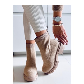 Roanna Khaki sock boots - Inello beige Roanna Khaki sock boots - Inello beige