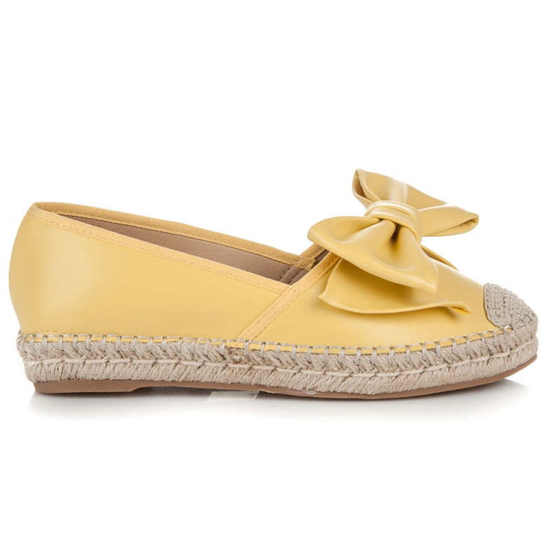 Vices Espadrilles on the platform with a bow yellow