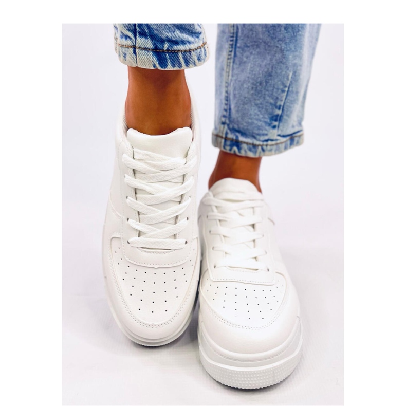 Clemons Allwhite women's sneakers - Inello
