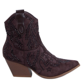 Lorenzo Brown cowboy boots with stones - Inello