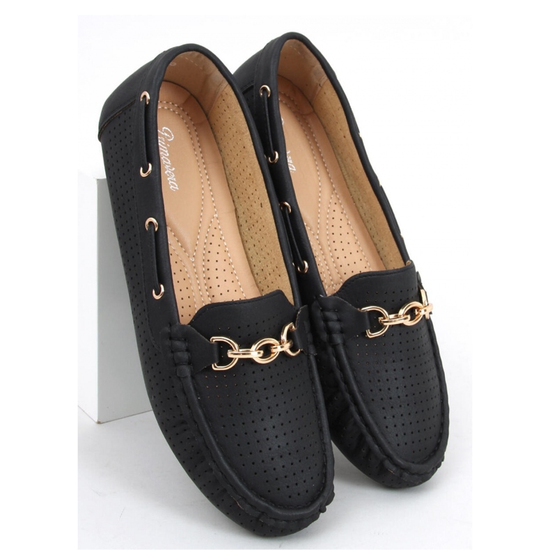 Nisa Black women's moccasins - Inello