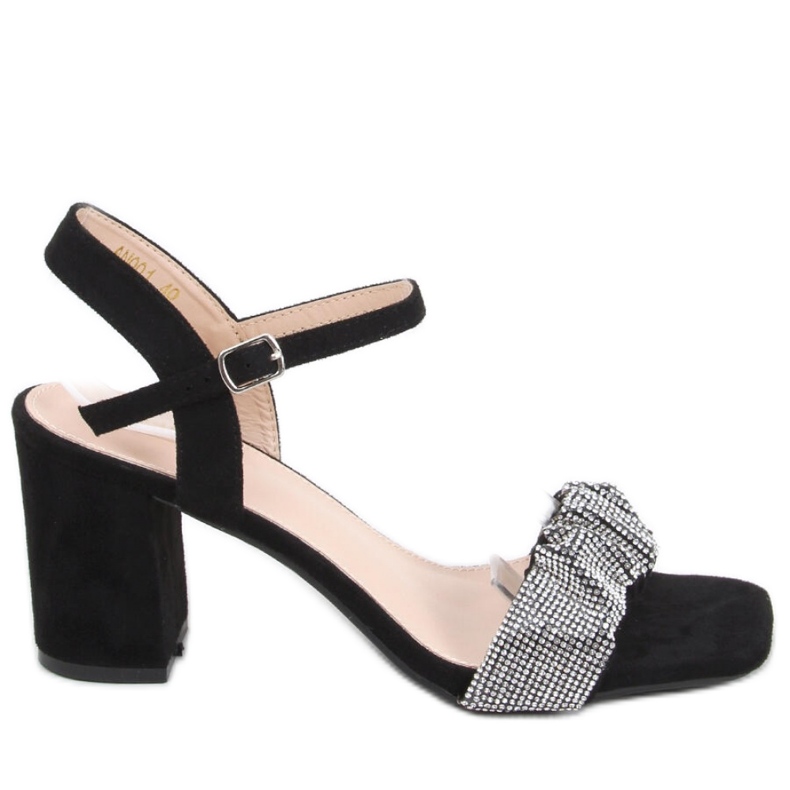 Dash Black wide heel sandals - Inello
