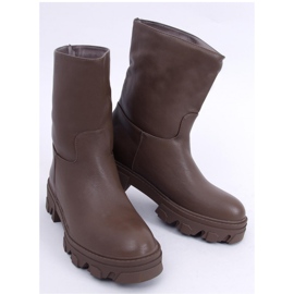 Bunton Army Green straight-cut ankle boots - Inello brown