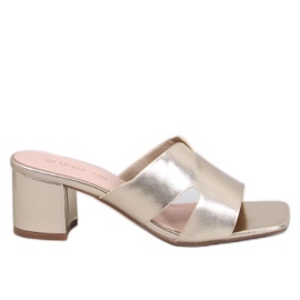 Vallon Gold high-heeled flip-flops sandal - Inello yellow