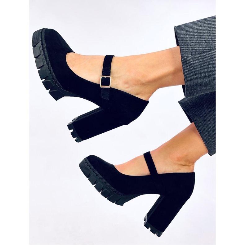 Platform pumps with a strap Dresse Black - Inello
