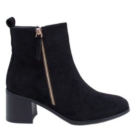 Aguirre Black suede high-heeled ankle boots - Inello
