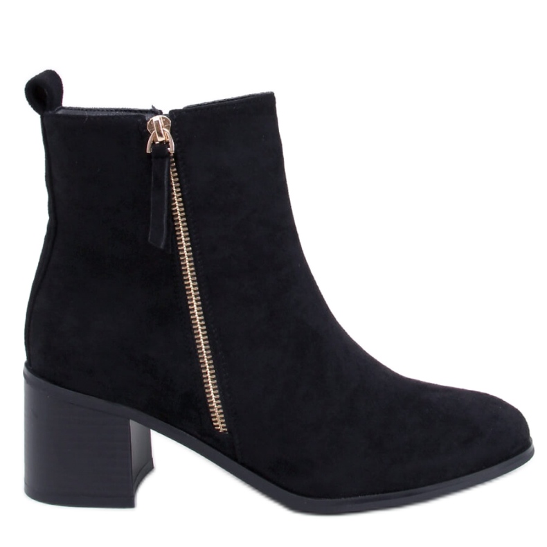 Aguirre Black suede high-heeled ankle boots - Inello